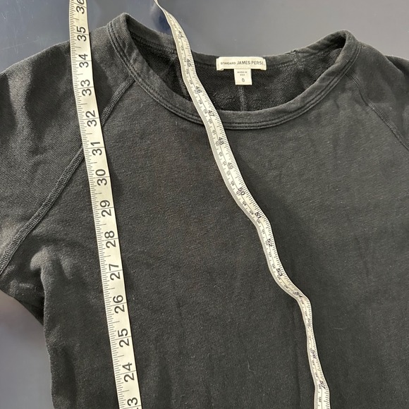 James Perse Raglan Sleeve French Terry Sweatshirt Dress Mini Black 0 Extra Small - Picture 8 of 9